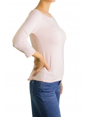 Maglia scollo a barca tinta unita 